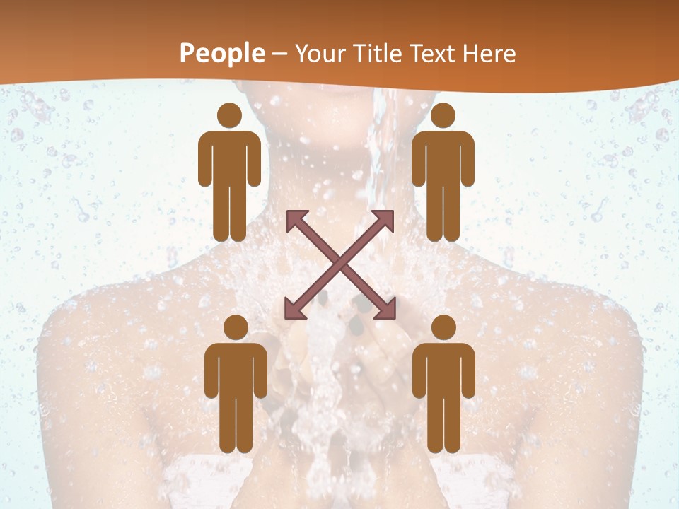 A Woman Washing Her Face With Water From A Faucet PowerPoint Template