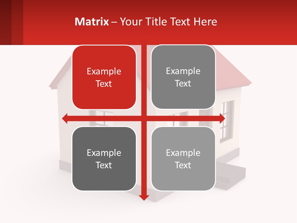 A White House With A Red Roof And A Red Banner PowerPoint Template