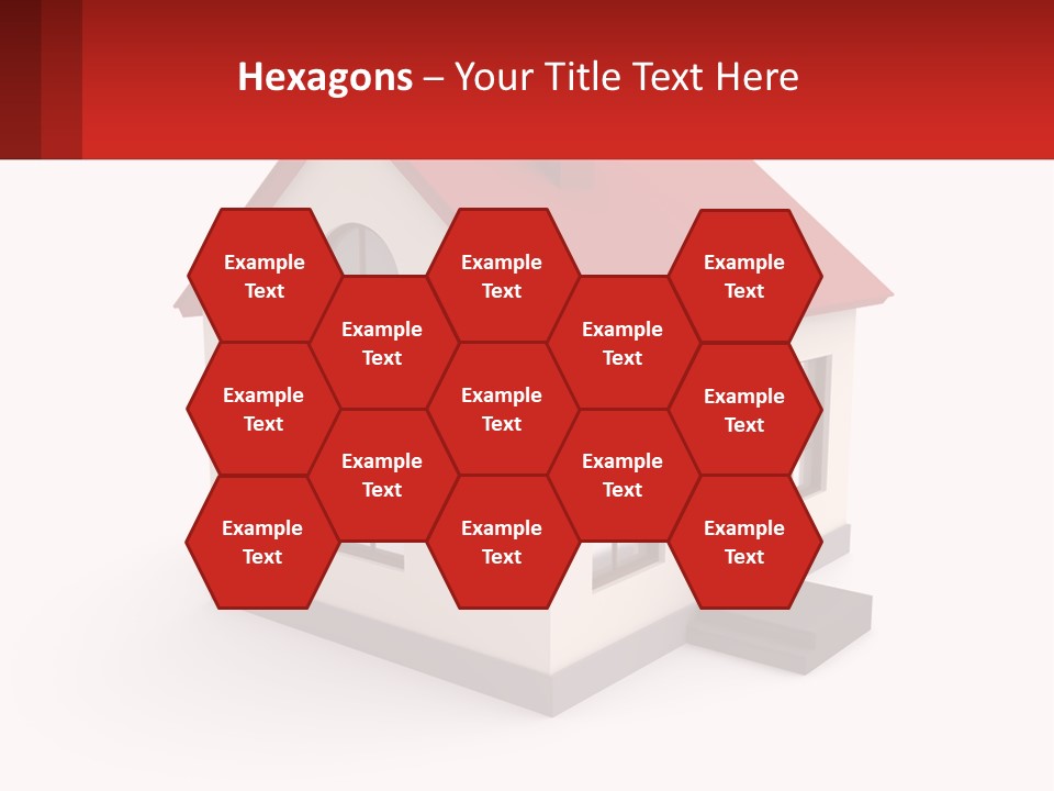 A White House With A Red Roof And A Red Banner PowerPoint Template