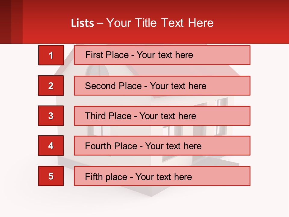 A White House With A Red Roof And A Red Banner PowerPoint Template