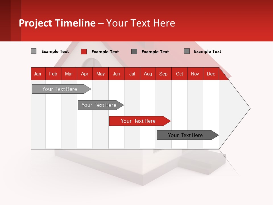 A White House With A Red Roof And A Red Banner PowerPoint Template