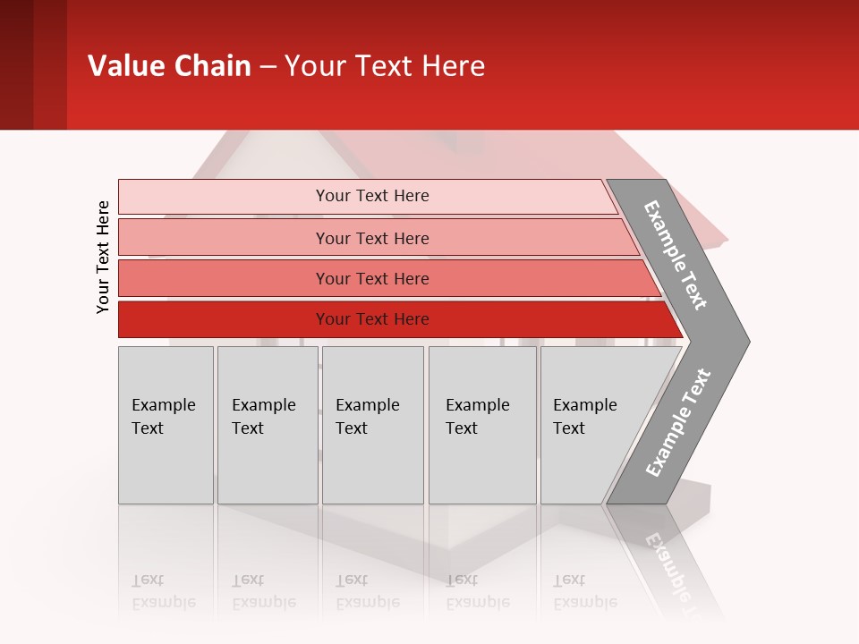A White House With A Red Roof And A Red Banner PowerPoint Template