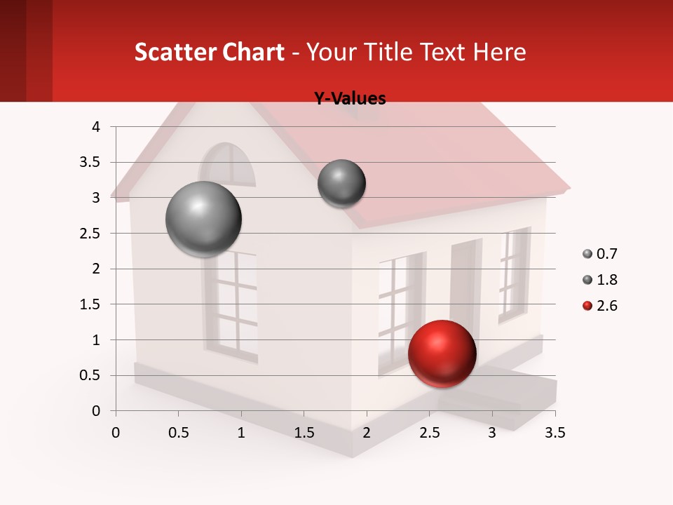 A White House With A Red Roof And A Red Banner PowerPoint Template