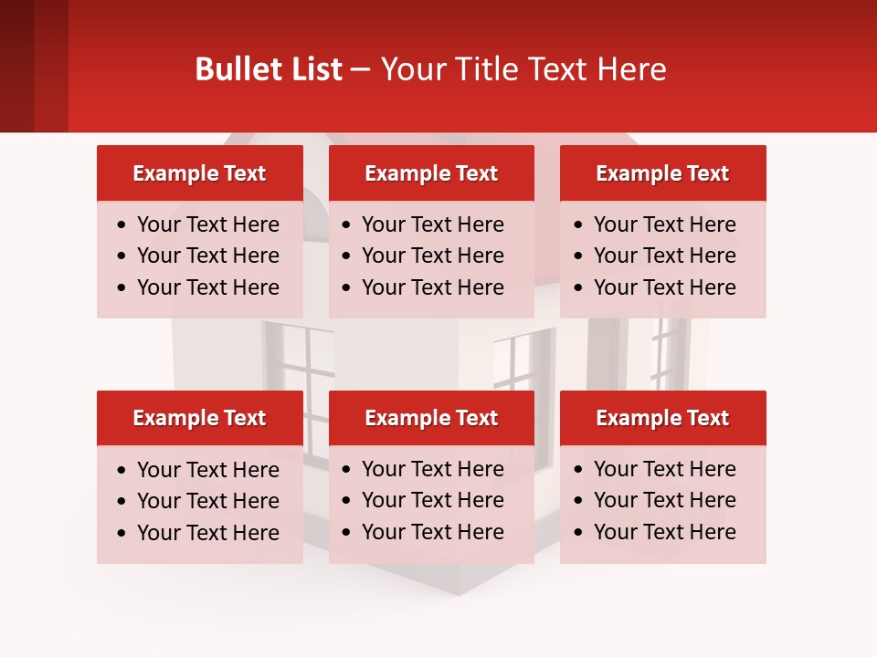 A White House With A Red Roof And A Red Banner PowerPoint Template