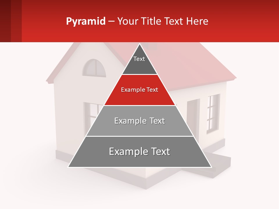 A White House With A Red Roof And A Red Banner PowerPoint Template