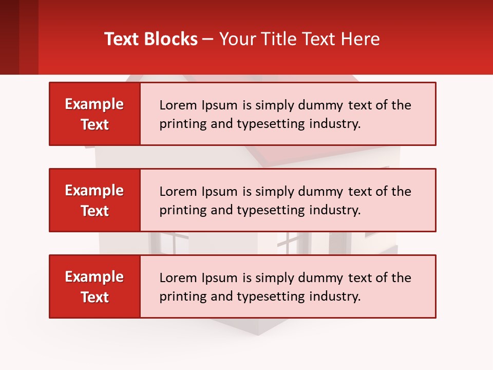 A White House With A Red Roof And A Red Banner PowerPoint Template