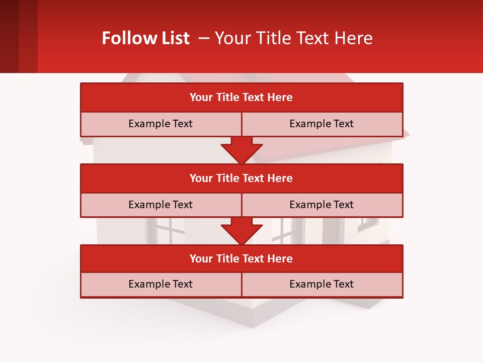 A White House With A Red Roof And A Red Banner PowerPoint Template