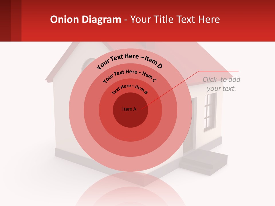 A White House With A Red Roof And A Red Banner PowerPoint Template