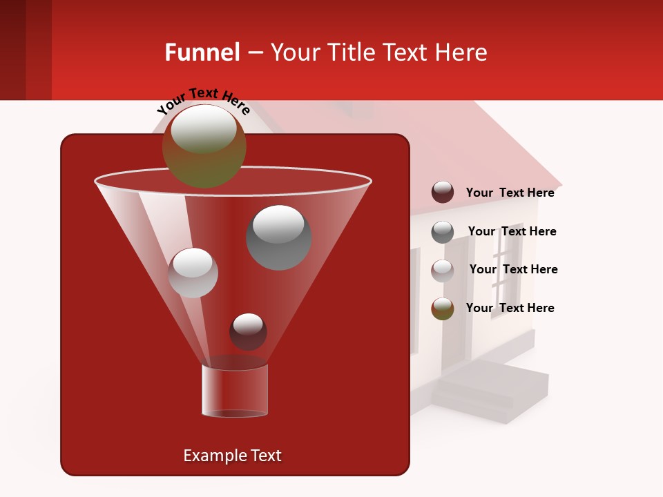 A White House With A Red Roof And A Red Banner PowerPoint Template