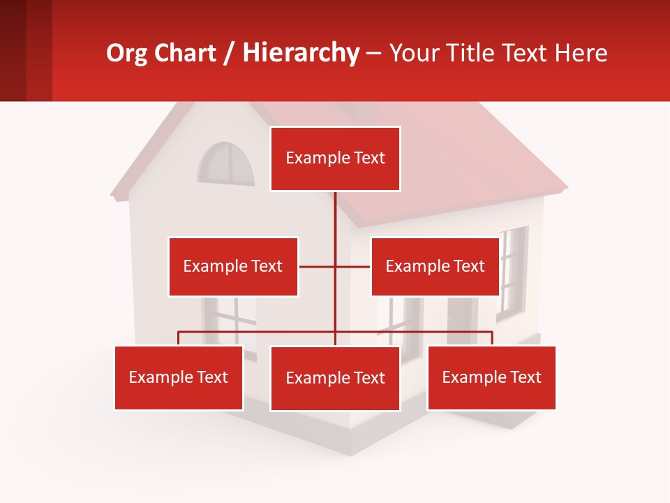 A White House With A Red Roof And A Red Banner PowerPoint Template