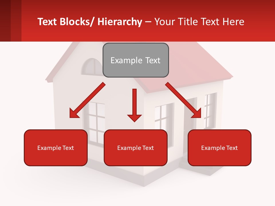 A White House With A Red Roof And A Red Banner PowerPoint Template