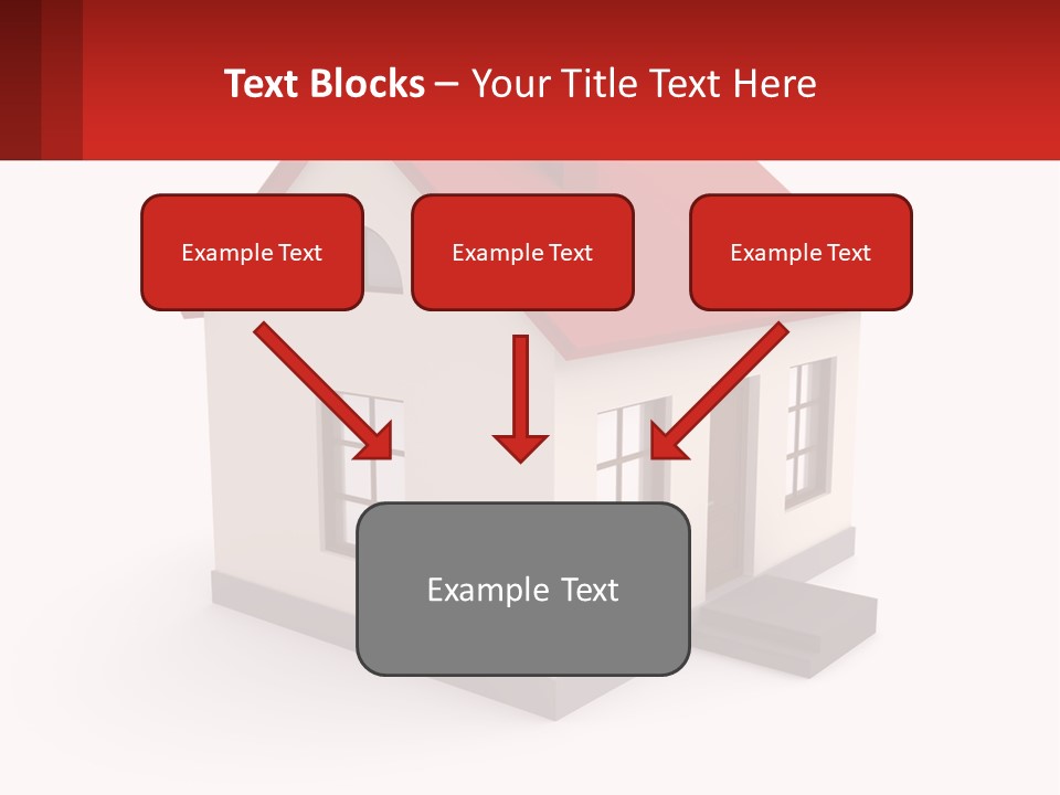 A White House With A Red Roof And A Red Banner PowerPoint Template