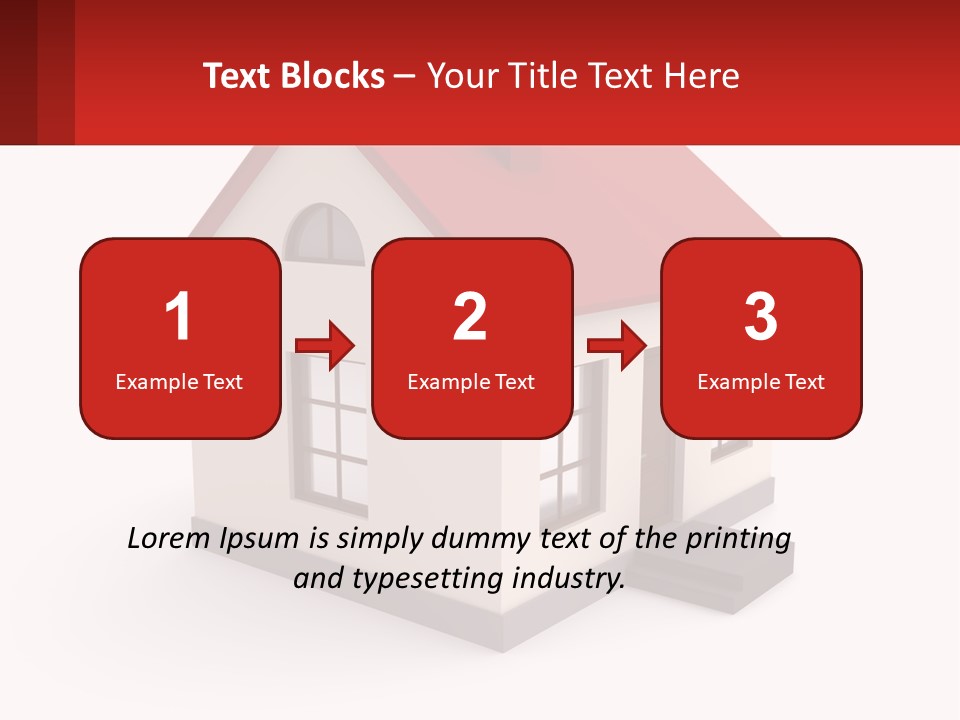 A White House With A Red Roof And A Red Banner PowerPoint Template