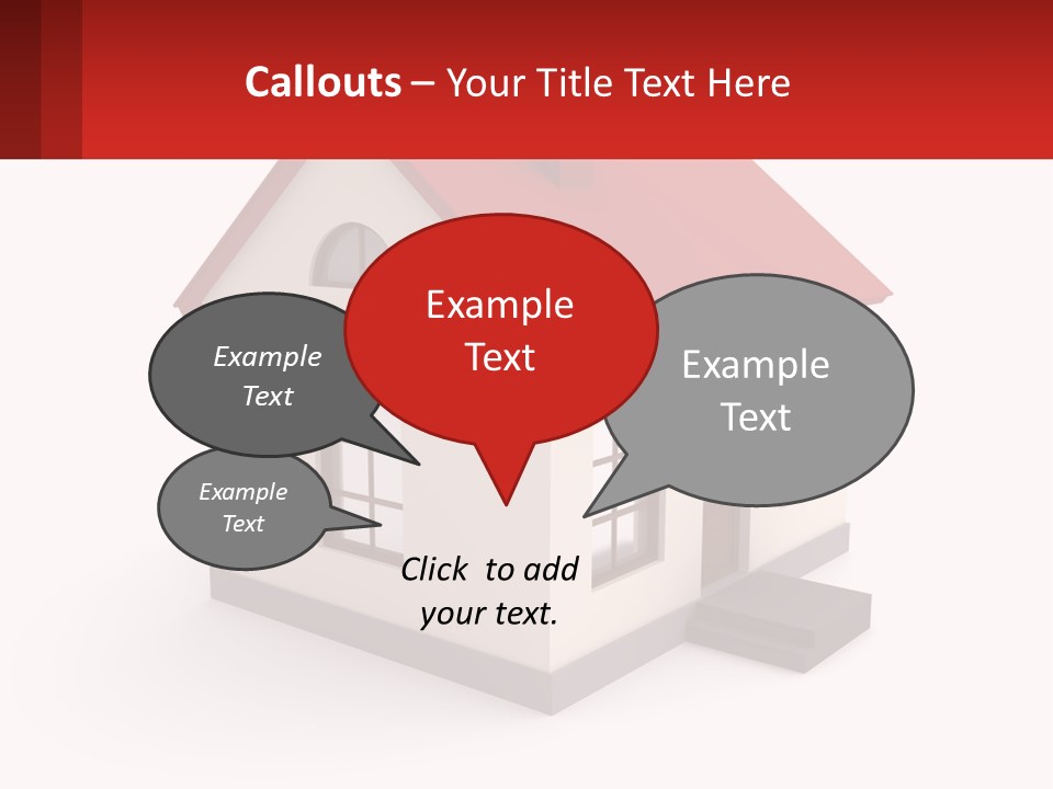 A White House With A Red Roof And A Red Banner PowerPoint Template