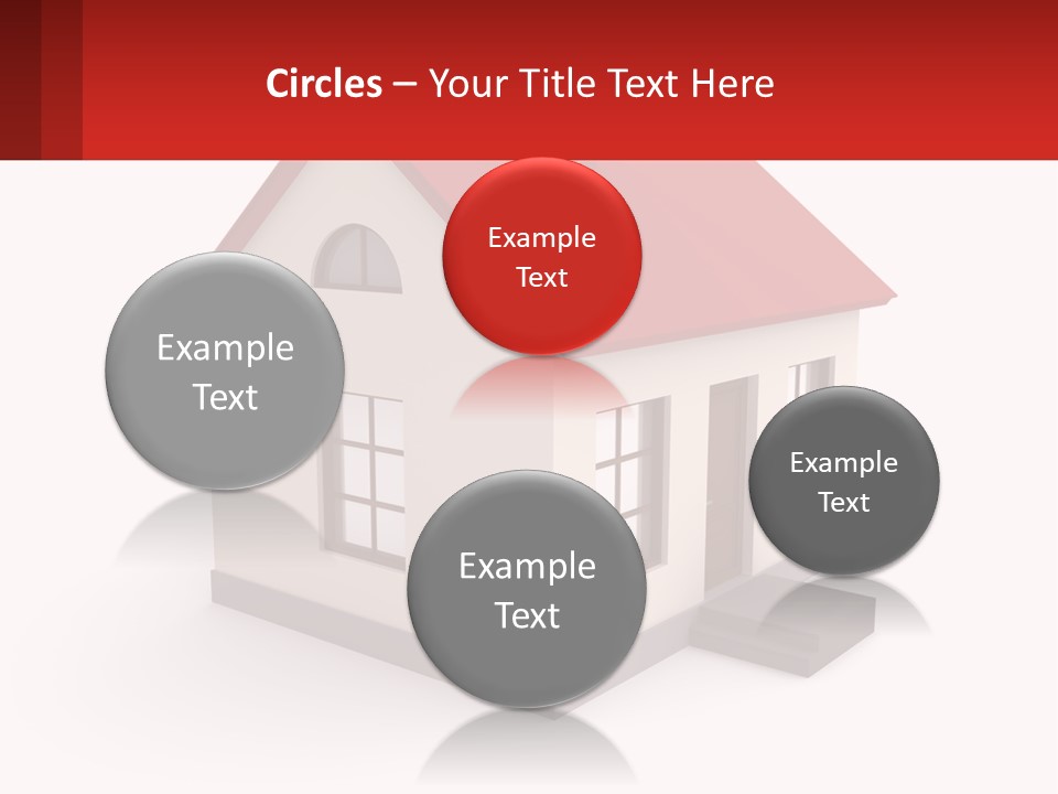 A White House With A Red Roof And A Red Banner PowerPoint Template