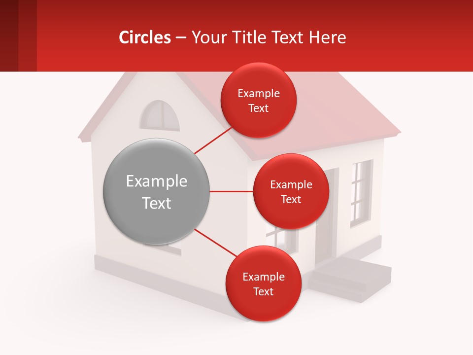 A White House With A Red Roof And A Red Banner PowerPoint Template