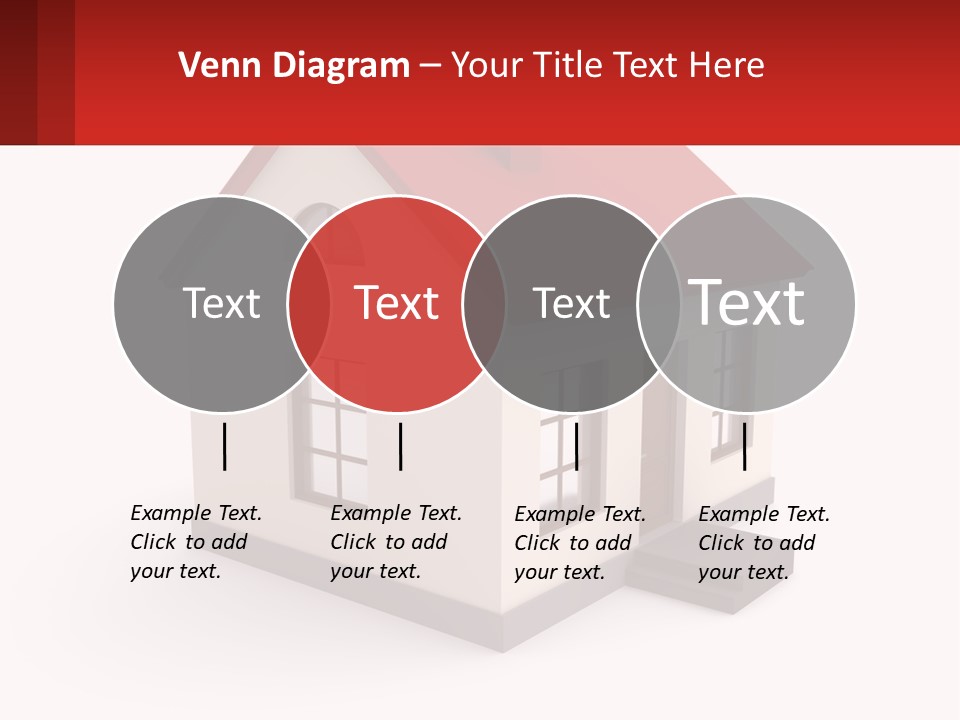 A White House With A Red Roof And A Red Banner PowerPoint Template
