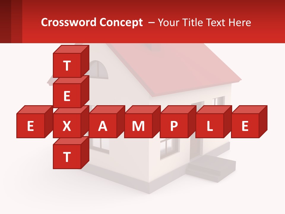 A White House With A Red Roof And A Red Banner PowerPoint Template