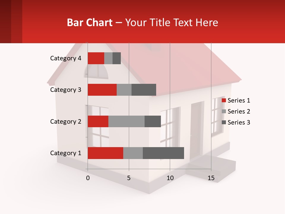 A White House With A Red Roof And A Red Banner PowerPoint Template
