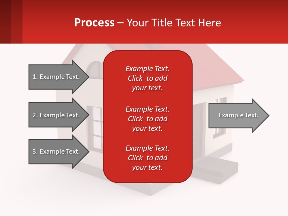 A White House With A Red Roof And A Red Banner PowerPoint Template