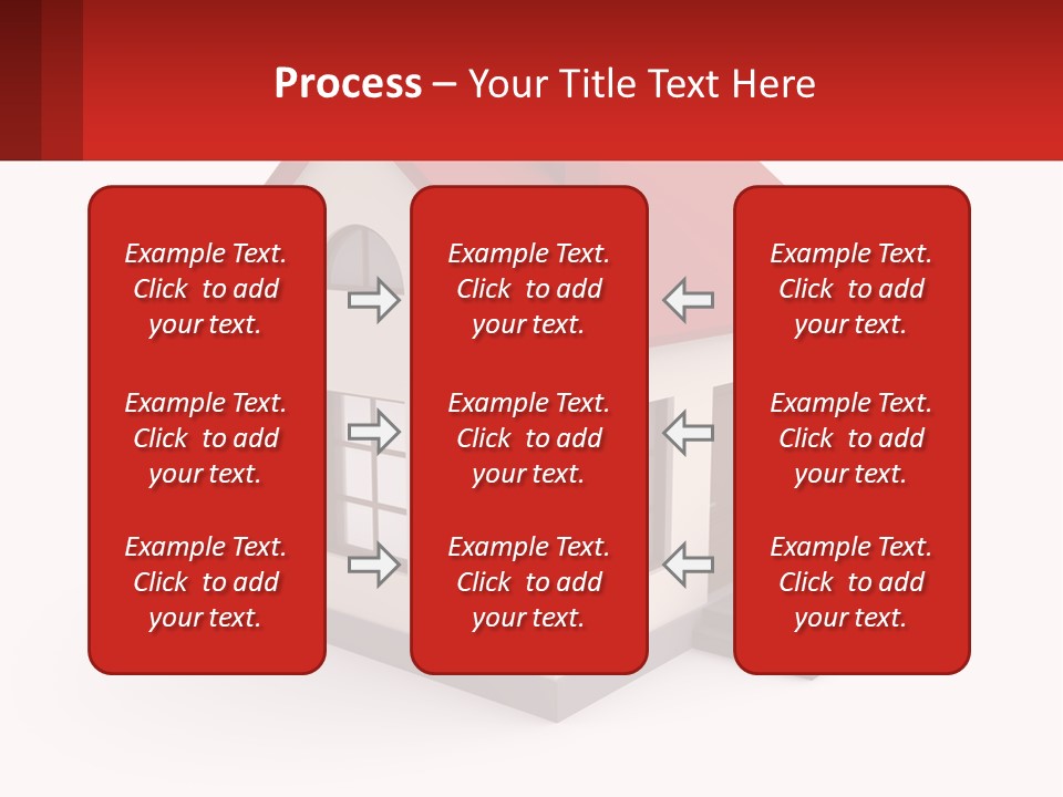 A White House With A Red Roof And A Red Banner PowerPoint Template