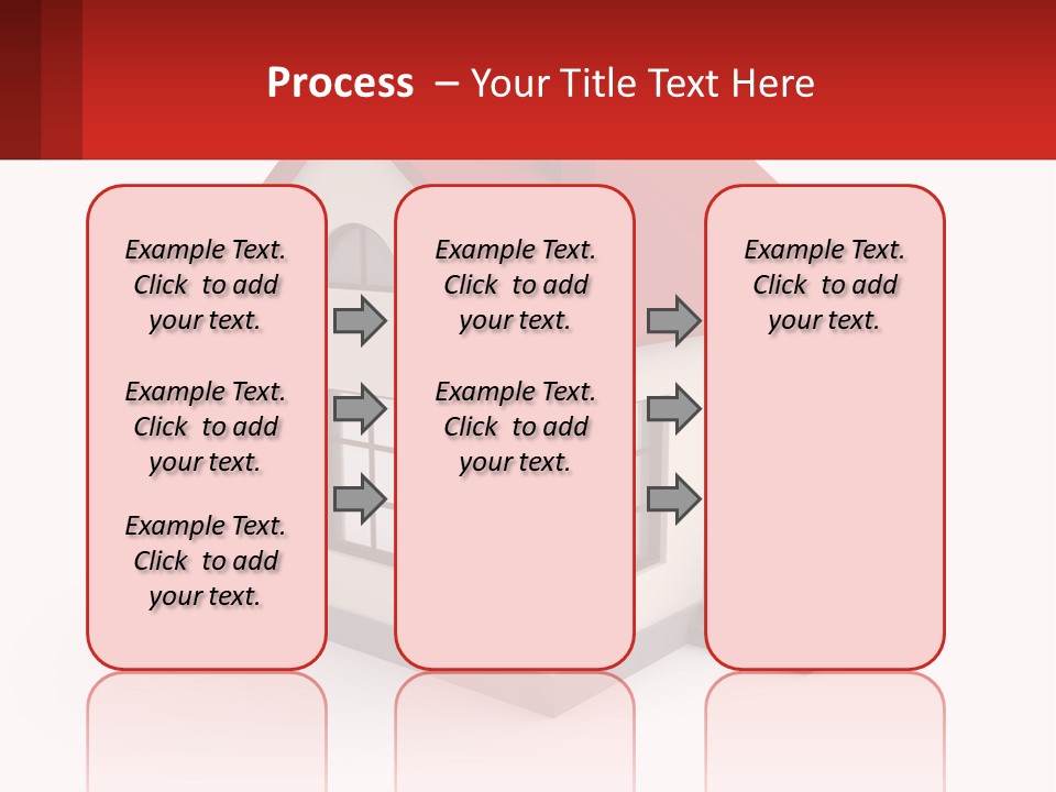 A White House With A Red Roof And A Red Banner PowerPoint Template