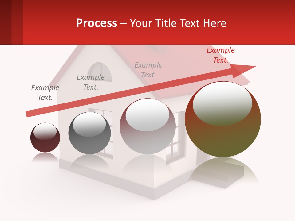 A White House With A Red Roof And A Red Banner PowerPoint Template