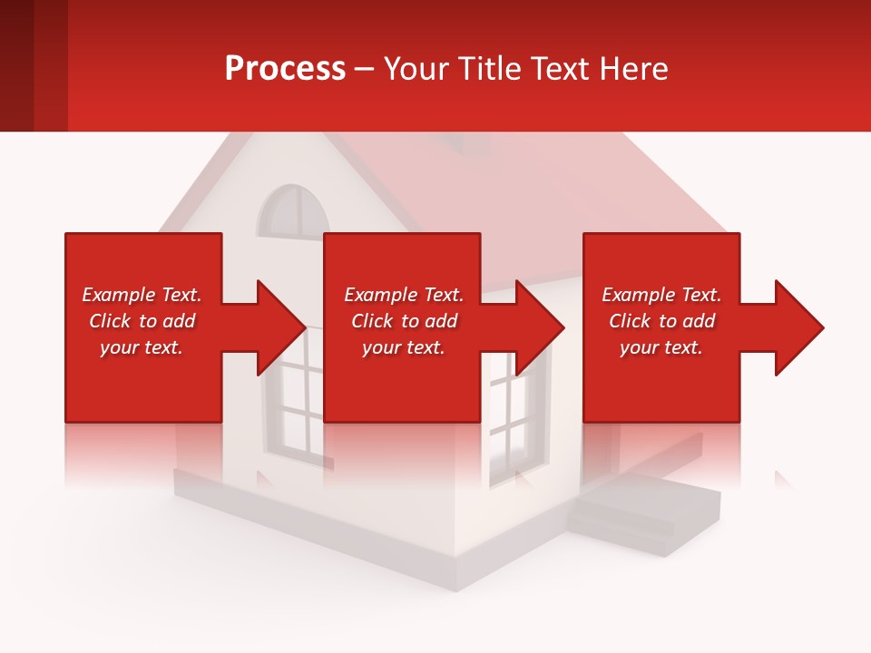 A White House With A Red Roof And A Red Banner PowerPoint Template