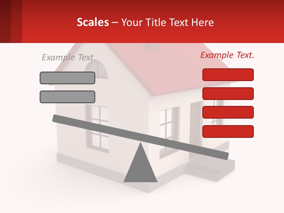 A White House With A Red Roof And A Red Banner PowerPoint Template
