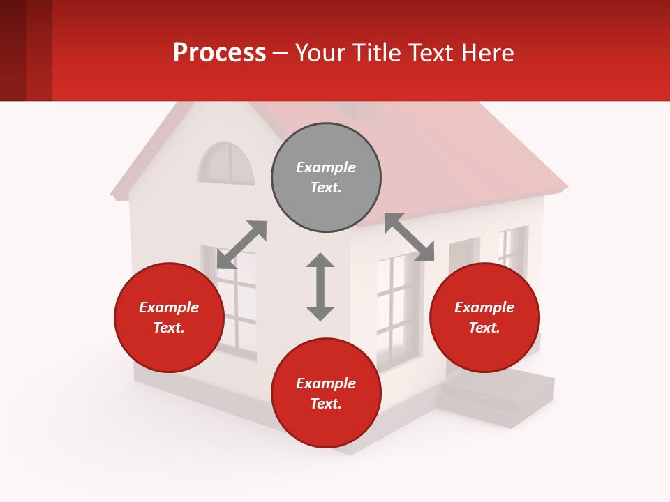 A White House With A Red Roof And A Red Banner PowerPoint Template