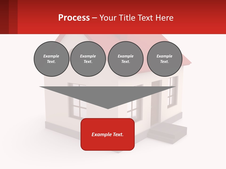 A White House With A Red Roof And A Red Banner PowerPoint Template
