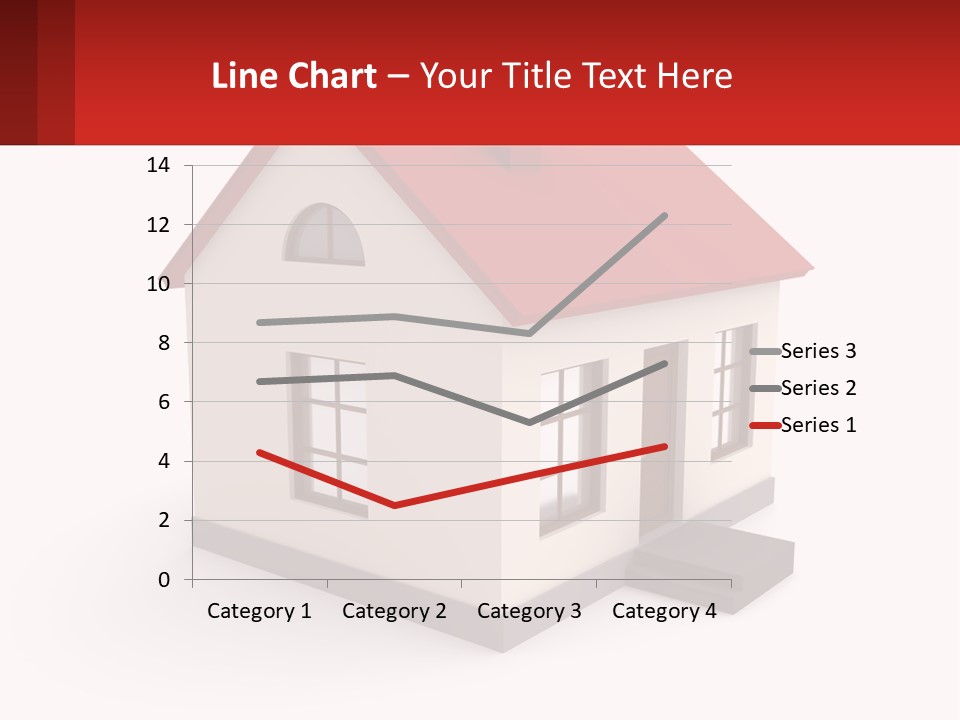 A White House With A Red Roof And A Red Banner PowerPoint Template