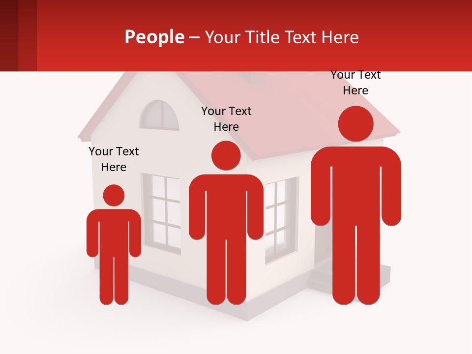 A White House With A Red Roof And A Red Banner PowerPoint Template