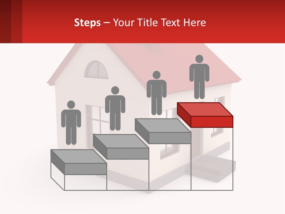 A White House With A Red Roof And A Red Banner PowerPoint Template