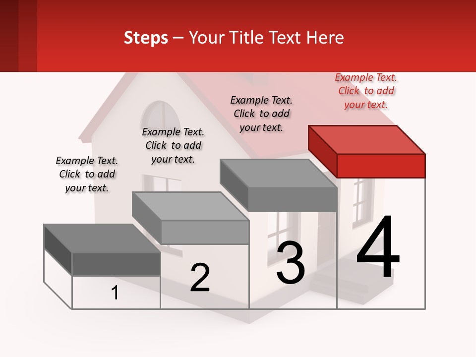 A White House With A Red Roof And A Red Banner PowerPoint Template