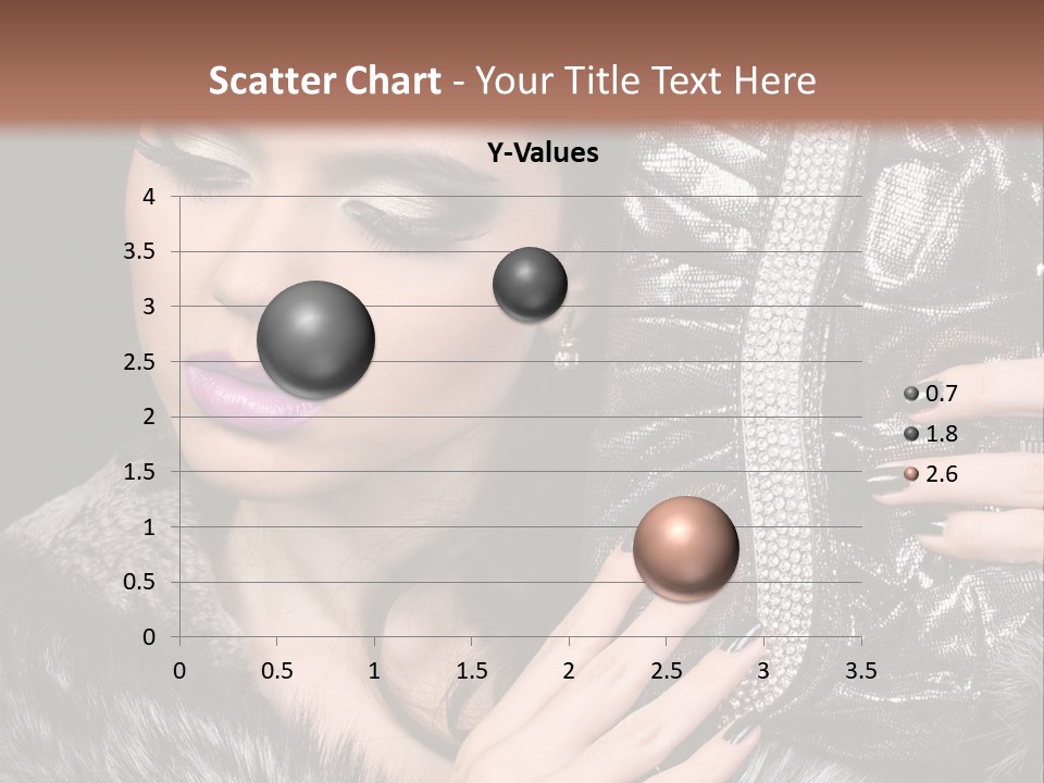 A Woman In A Fur Coat Holding A Purse PowerPoint Template