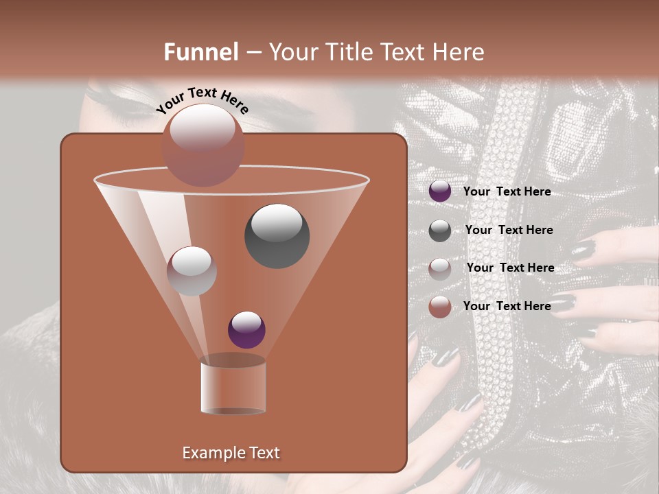 A Woman In A Fur Coat Holding A Purse PowerPoint Template