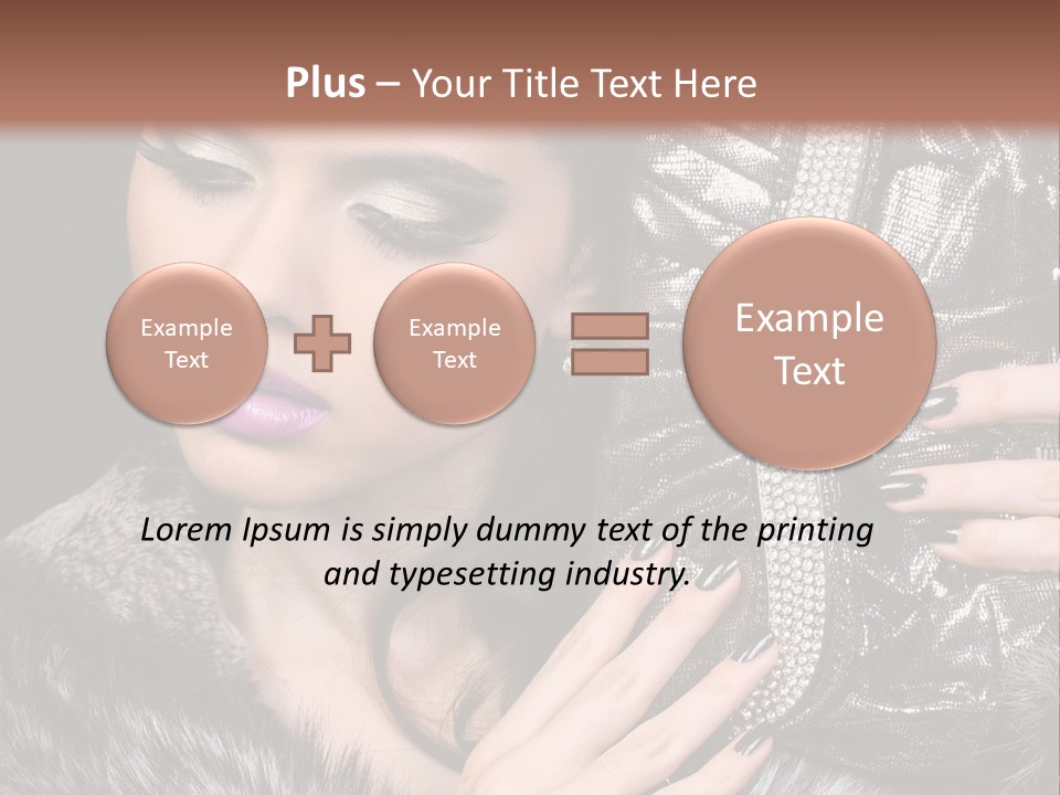 A Woman In A Fur Coat Holding A Purse PowerPoint Template