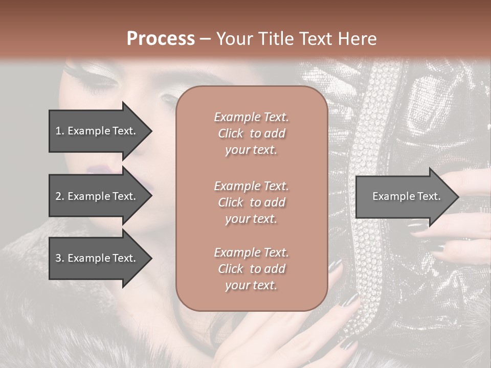 A Woman In A Fur Coat Holding A Purse PowerPoint Template