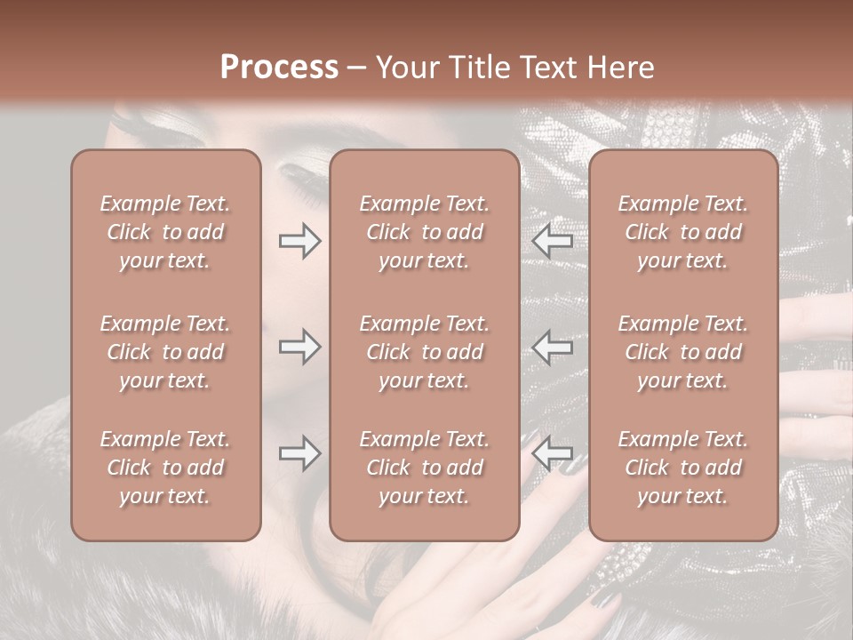 A Woman In A Fur Coat Holding A Purse PowerPoint Template