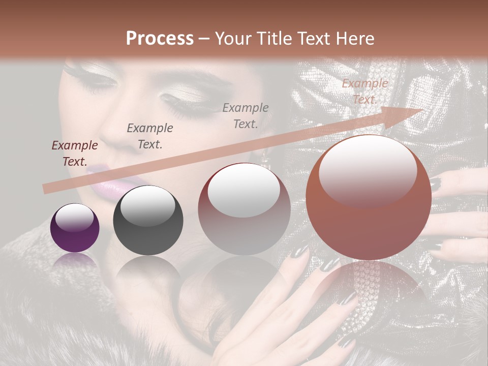 A Woman In A Fur Coat Holding A Purse PowerPoint Template