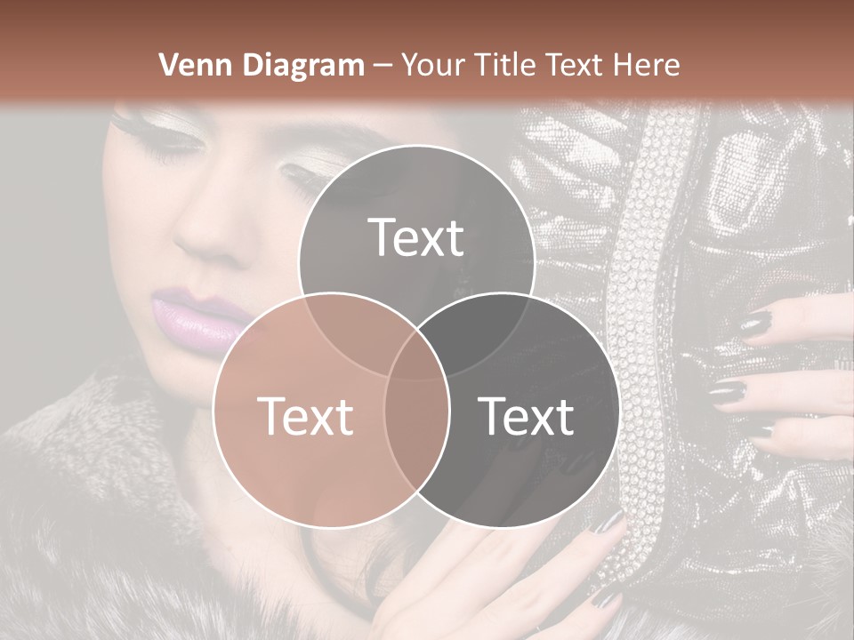 A Woman In A Fur Coat Holding A Purse PowerPoint Template