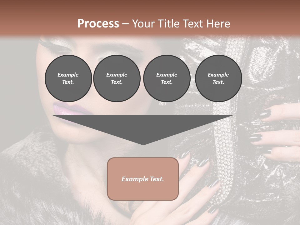 A Woman In A Fur Coat Holding A Purse PowerPoint Template