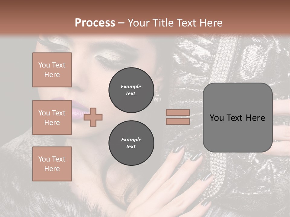 A Woman In A Fur Coat Holding A Purse PowerPoint Template