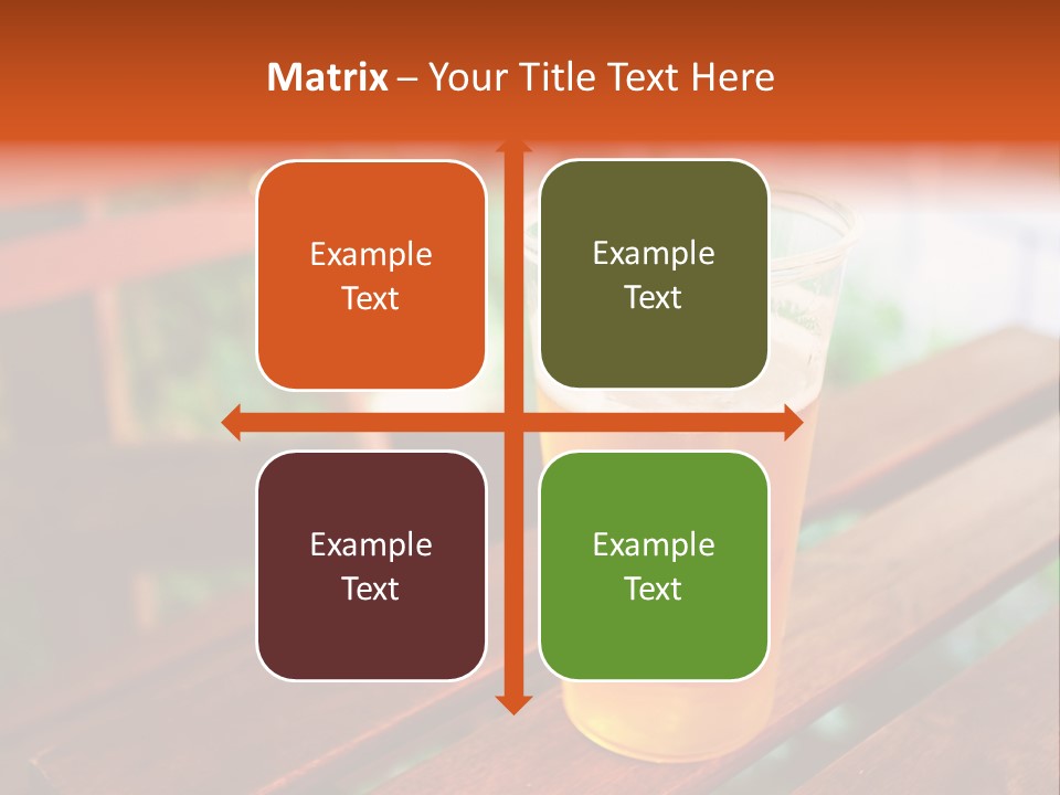 A Glass Of Beer Sitting On Top Of A Wooden Table PowerPoint Template