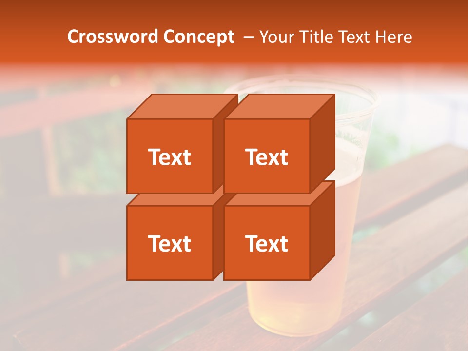 A Glass Of Beer Sitting On Top Of A Wooden Table PowerPoint Template