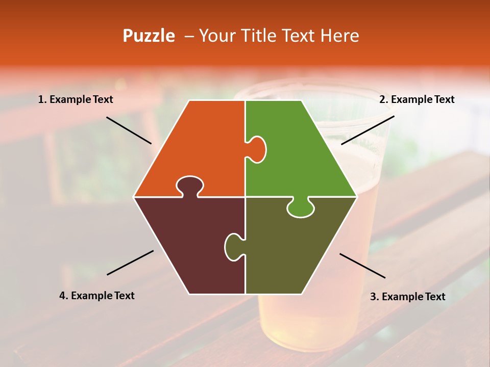 A Glass Of Beer Sitting On Top Of A Wooden Table PowerPoint Template