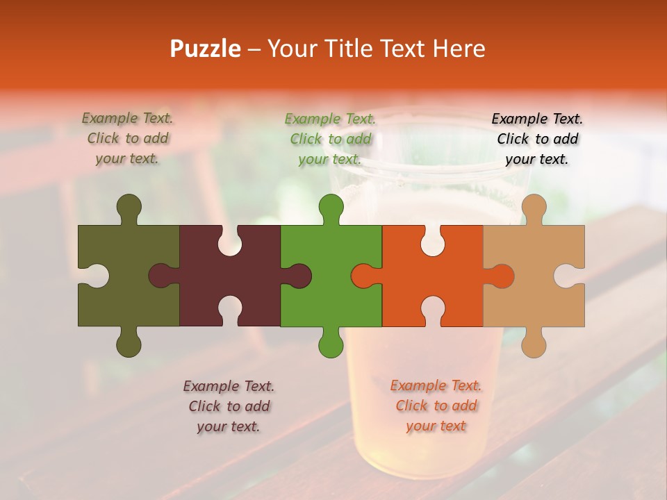 A Glass Of Beer Sitting On Top Of A Wooden Table PowerPoint Template