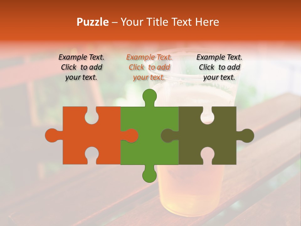 A Glass Of Beer Sitting On Top Of A Wooden Table PowerPoint Template