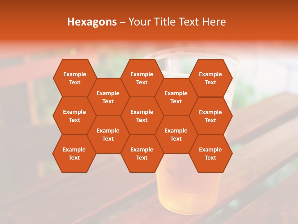 A Glass Of Beer Sitting On Top Of A Wooden Table PowerPoint Template